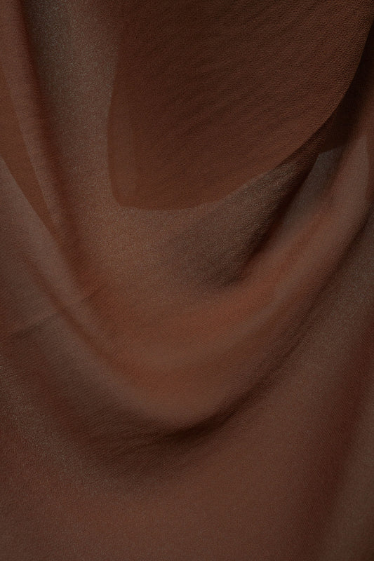 Chocolate Brown Georgette Hijab