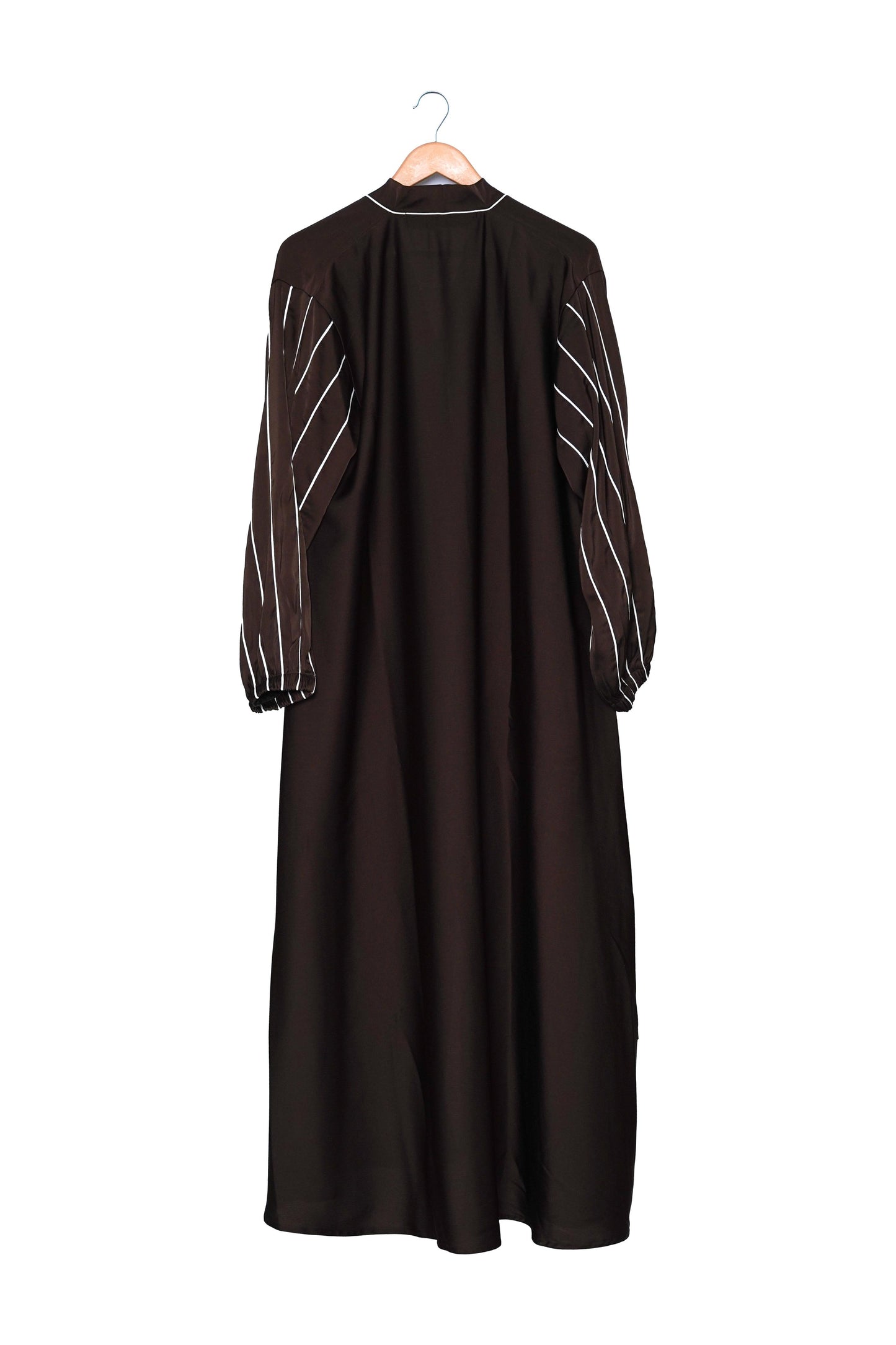 Classic Deep Brown Open Abaya