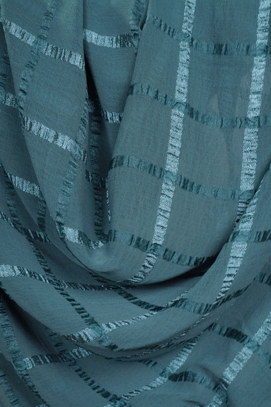 Peacock Green Marble Grid Hijab