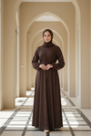 Dark_Brown_Maxi_Abaya_Daily_Wear_Vertical_Stripe_Texture