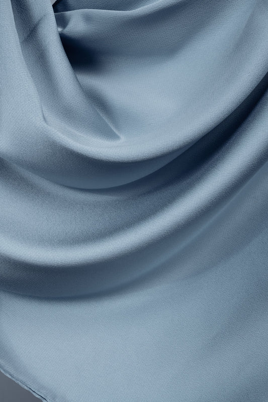 Dusty Blue Silk Hijab