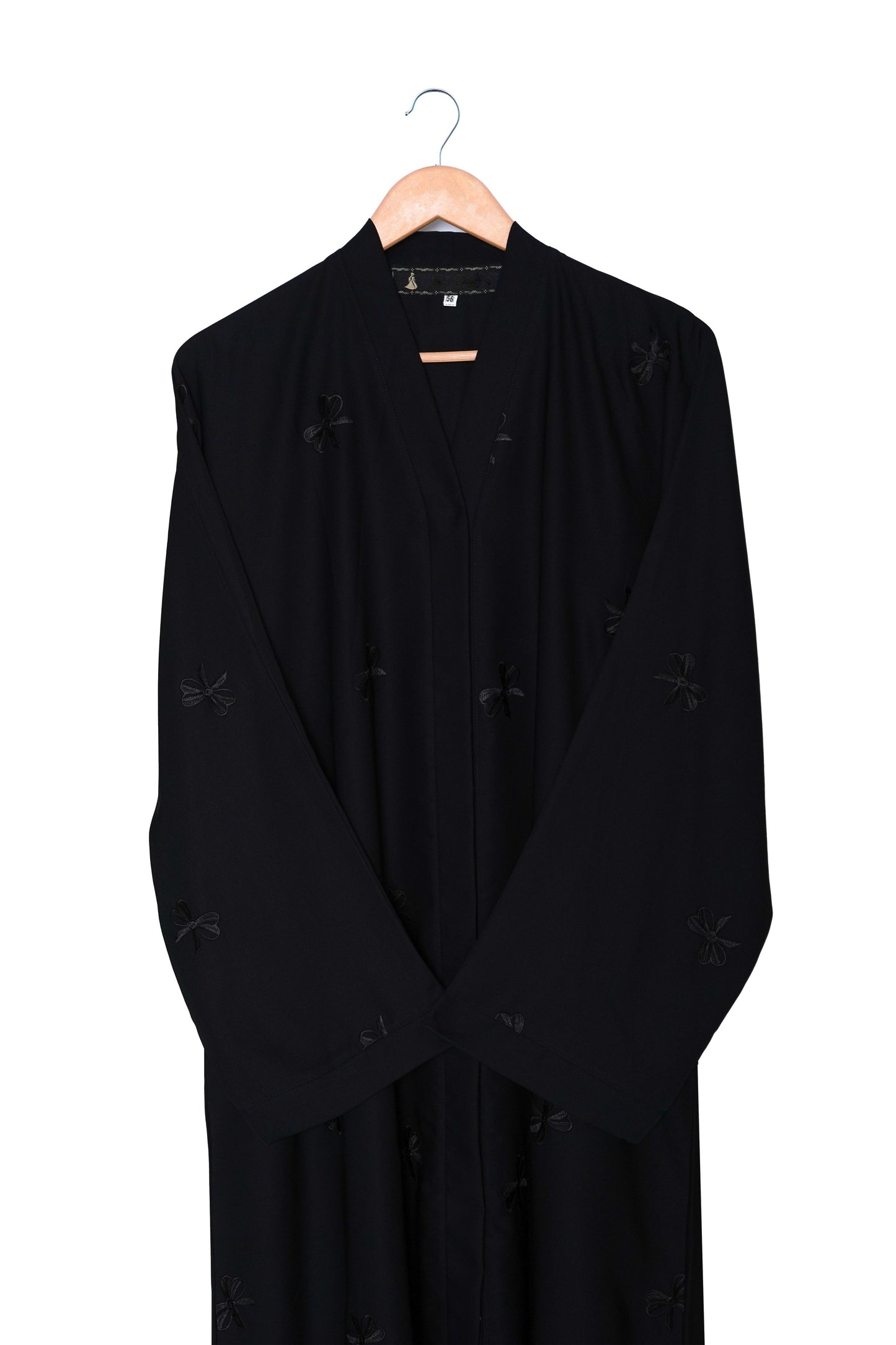 Embroidered Black Butterfly Abaya