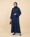 Navy Plain Open Abaya | Essential Drape Kimono Cardigan | Modest Solid Colour Cover-Up