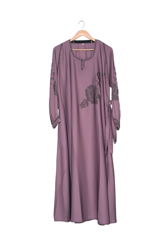 Luxury Dusty Rose Maxi Abaya