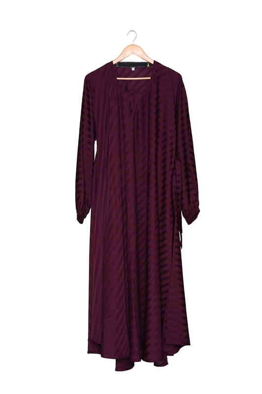 Luxury Maroon Maxi Abaya