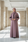 Luxury_Mauve_Abaya_with_Black_Beaded_Placket_Formal_Butterfly_Maxi_Dress