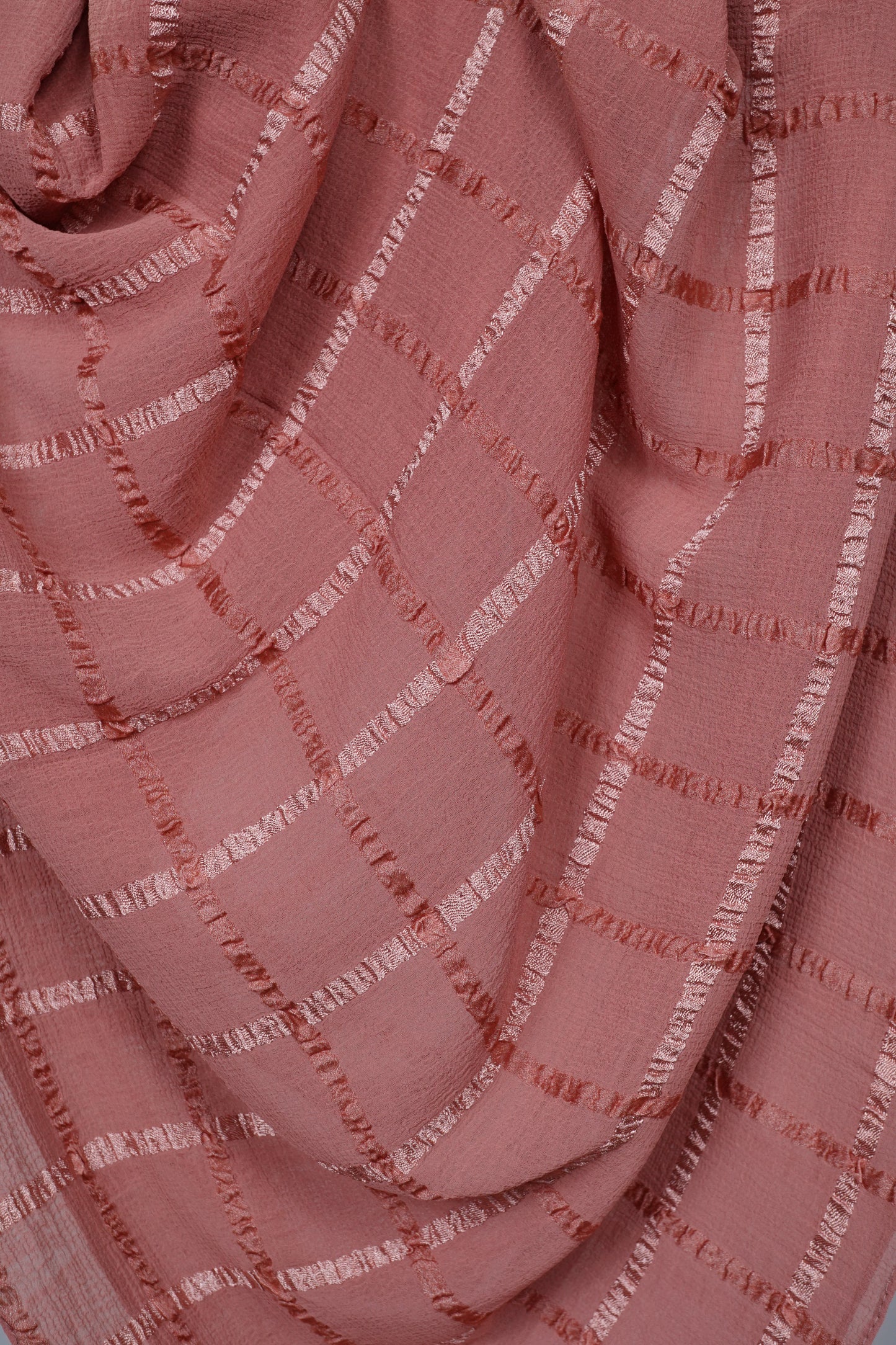 Mauve Pink Marble Grid Hijab
