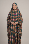 Premium Earthy Brown Geometric Print Namaz Chaddar