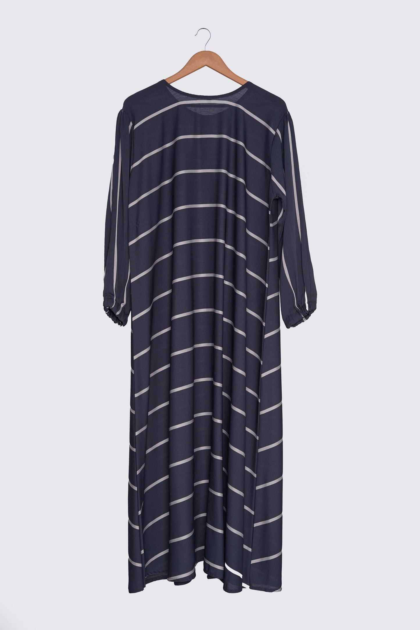 Slate Purple Striped Zoom Abaya