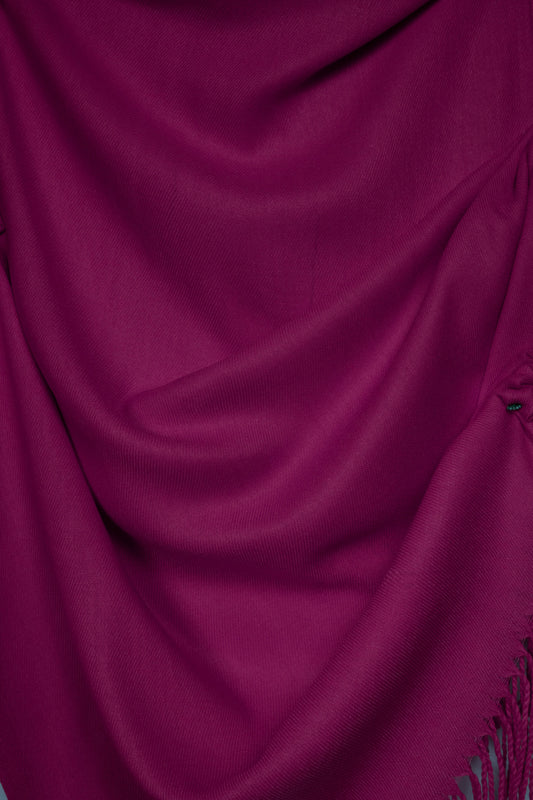 Dark Fuchsia Kashmiri Wool Hijab
