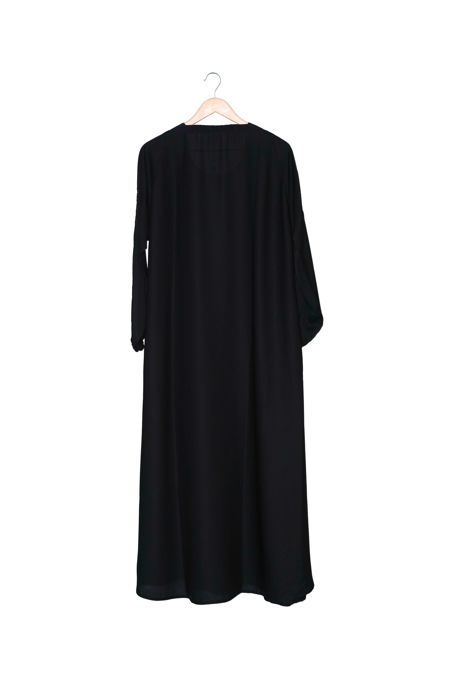 Embroidered Black Butterfly Abaya