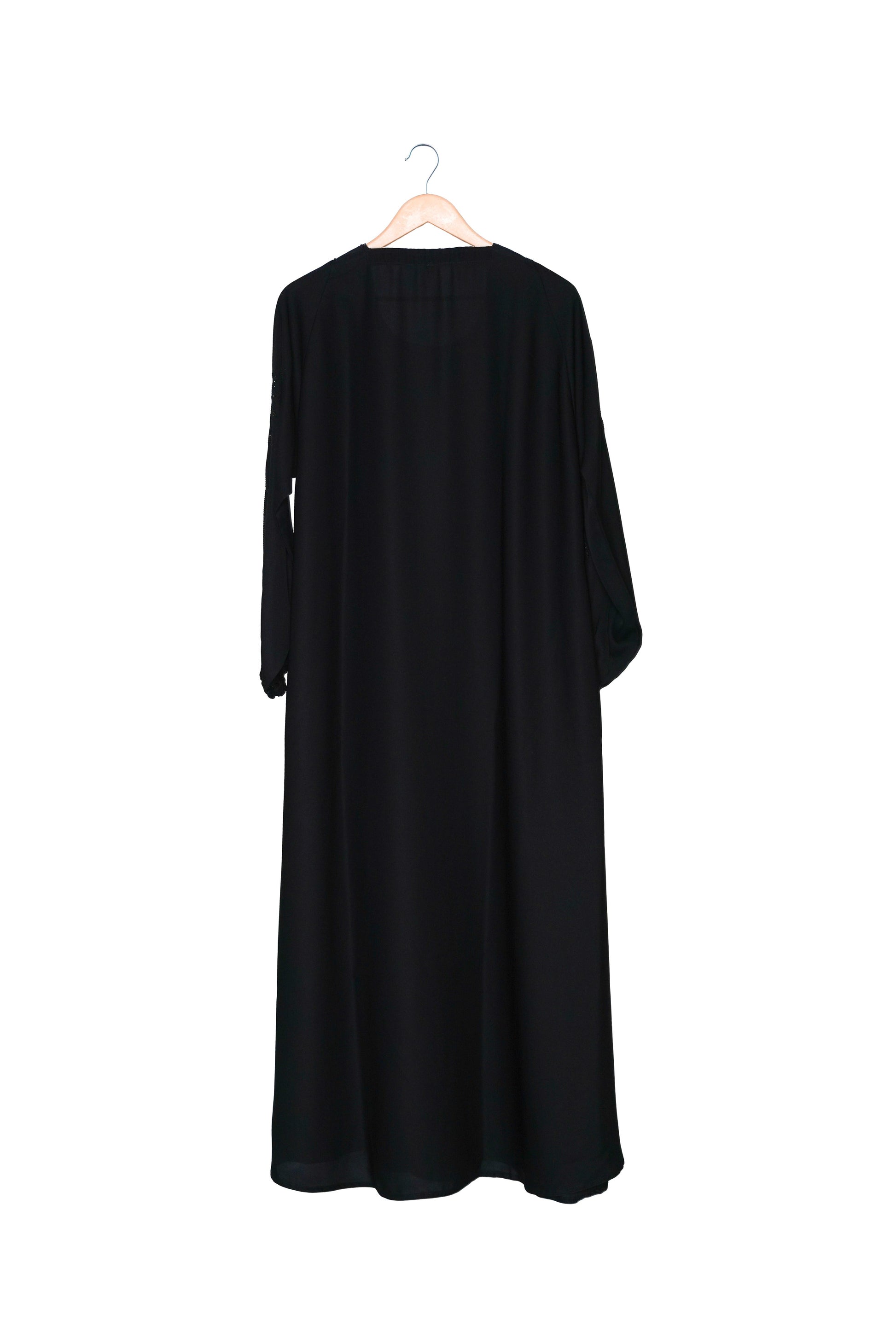 Embroidered Black Butterfly Abaya