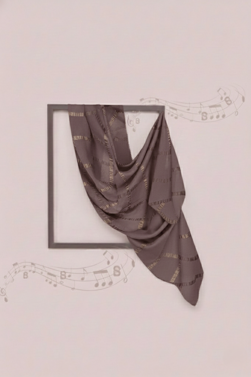 Brown Marble Grid Hijab