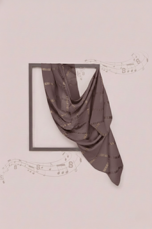 Brown Marble Grid Hijab
