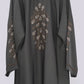 Charcoal Embroidered Zoom Abaya