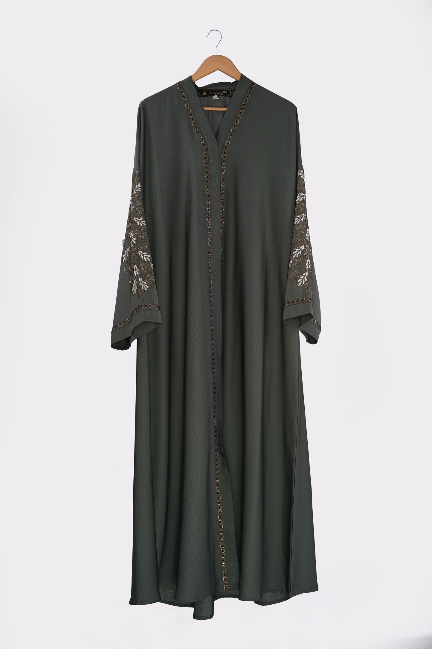 Charcoal Embroidered Zoom Abaya