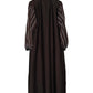 Classic Deep Brown Open Abaya