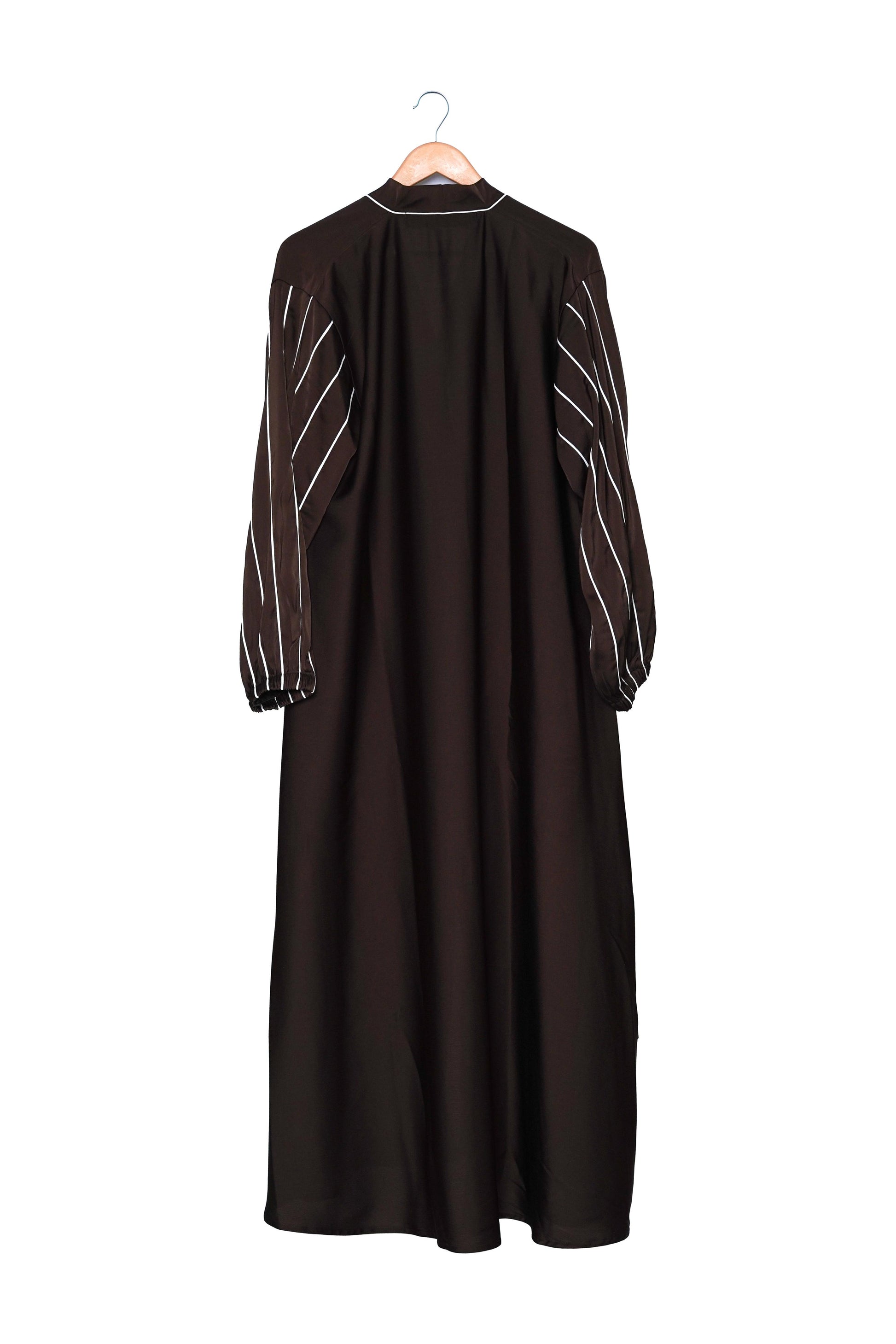 Classic Deep Brown Open Abaya