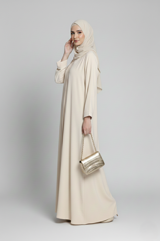 Classic Cream Open Abaya