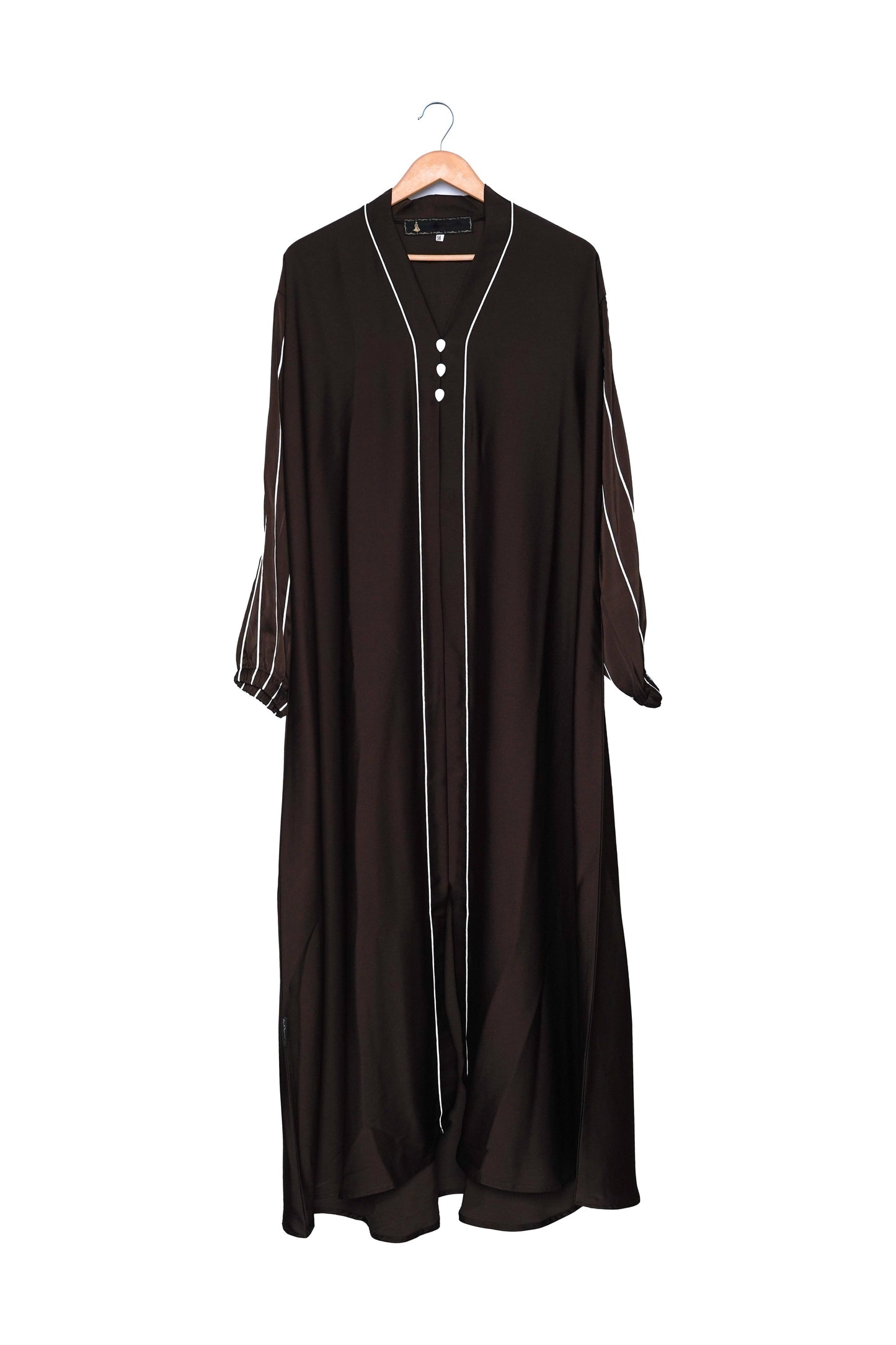 Classic Deep Brown Open Abaya