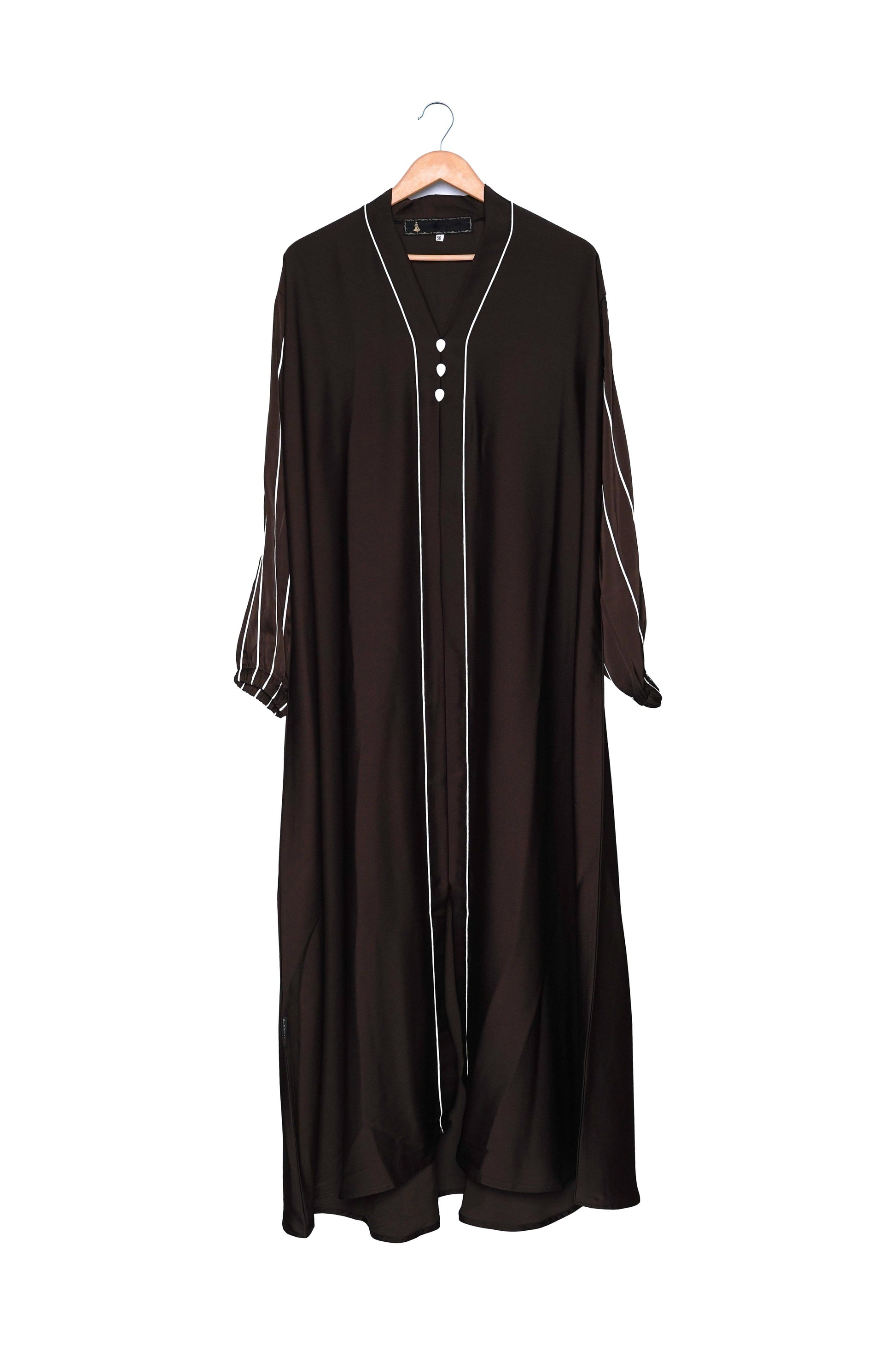 Classic Deep Brown Open Abaya