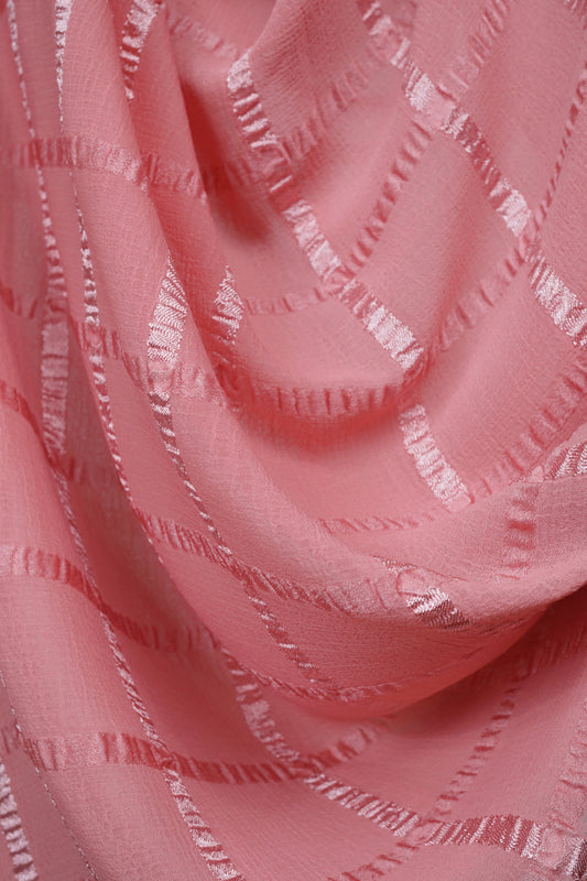 Pink Marble Grid Hijab