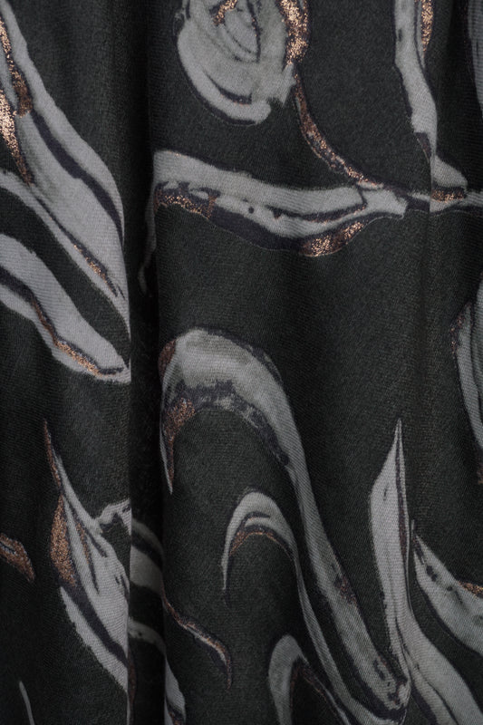 Midnight Rose - Green Abstract Hijab