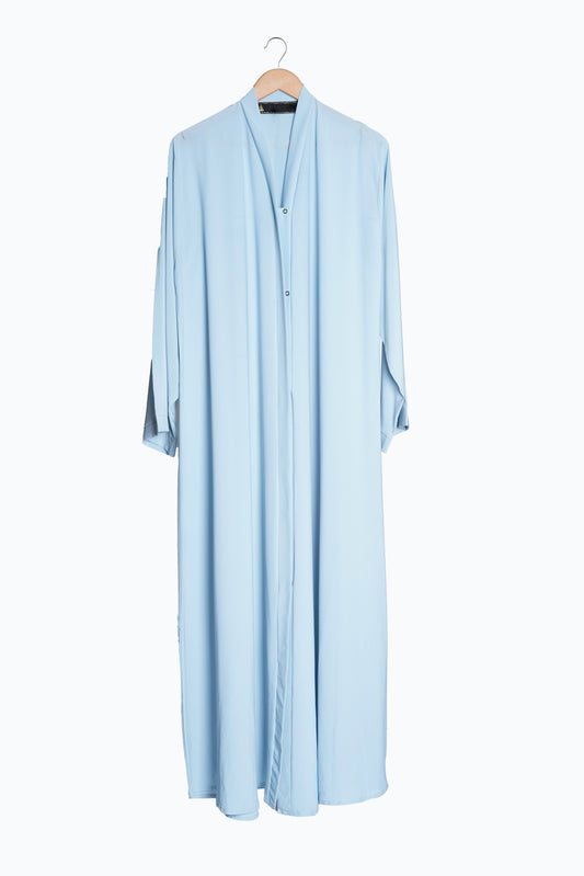 Pastel Blue Umrah Open Abaya