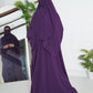 Mulaabis Classic Black Butterfly Abaya with Matching Niqab & Hijab Set