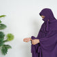 Mulaabis Classic Black Butterfly Abaya with Matching Niqab & Hijab Set