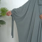 Mulaabis Sage Green Butterfly Abaya with Matching Niqab & Hijab Set
