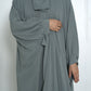 Mulaabis Sage Green Butterfly Abaya with Matching Niqab & Hijab Set