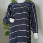 Slate Purple Striped Zoom Abaya