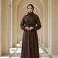 Dark_Brown_Maxi_Abaya_Daily_Wear_Vertical_Stripe_Texture