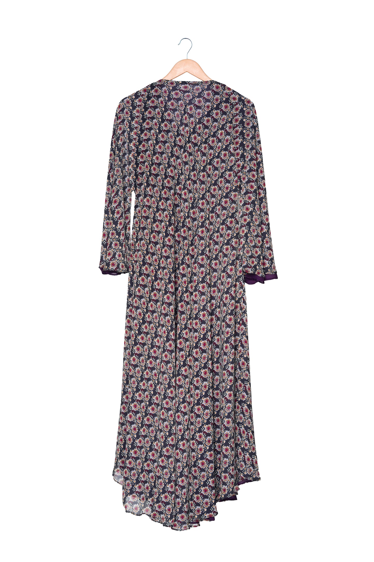 Dark Floral Print Maxi Dress
