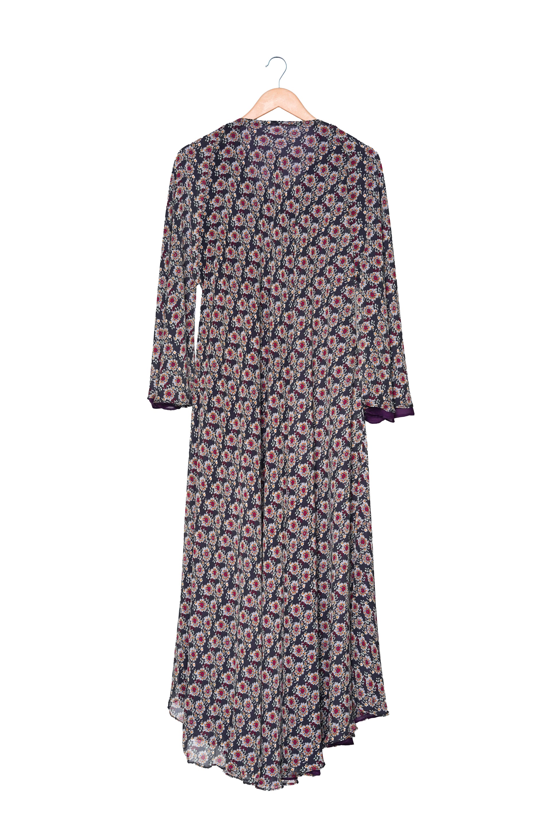 Dark Floral Print Maxi Dress