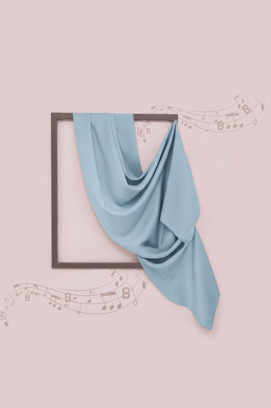 Dusty Blue Silk Hijab