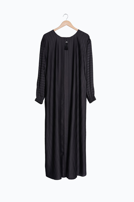 Elegant Black Textured Abaya