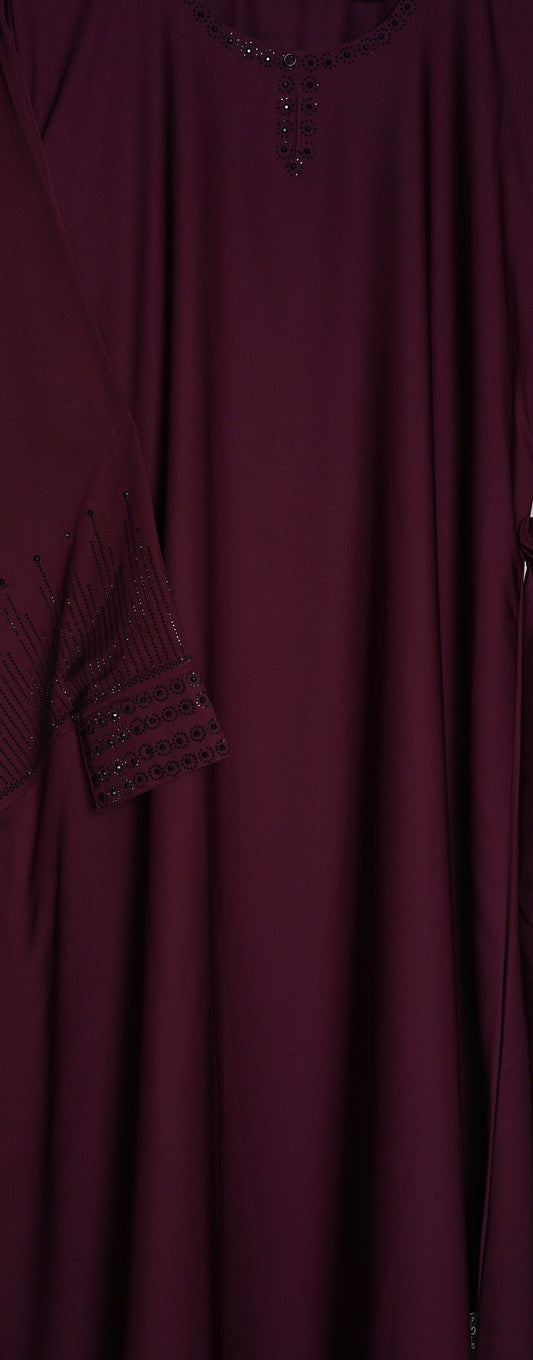 Elegant Burgundy Abaya