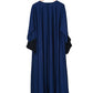 Elegant Navy Blue Abaya