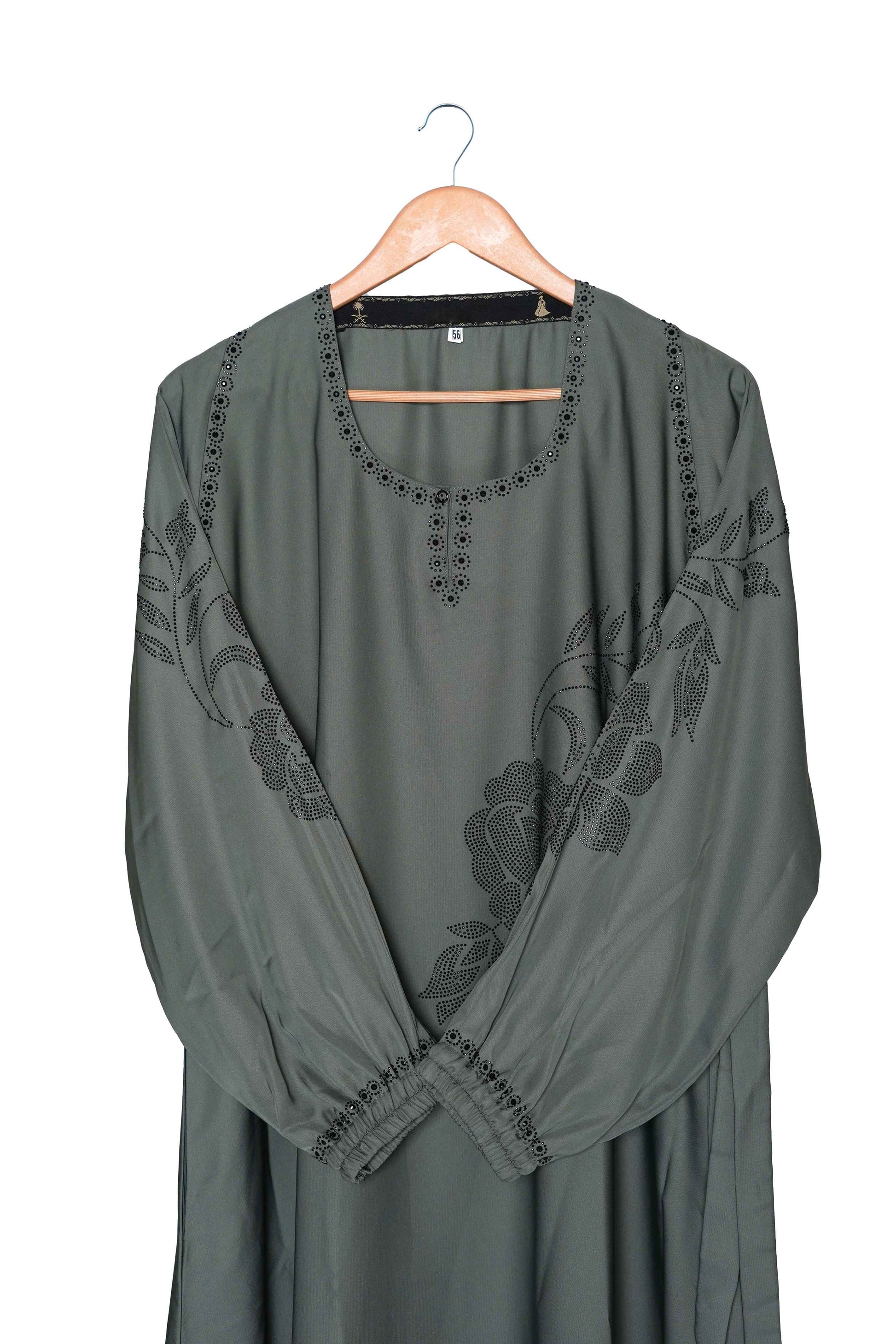 Elegant Olive Green Maxi Abaya