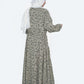 Elegant Olive Leaf Nida Georgette Maxi Abaya
