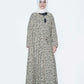 Elegant Olive Leaf Nida Georgette Maxi Abaya