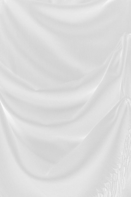 White Kashmiri Wool Hijab