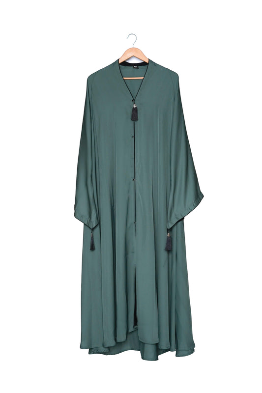Forest Green Flowy Abaya