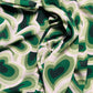 Green Hearts Printed Abaya with Pocket & Adjustable Belt