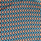 Geometric Print Kimono Dress | Vibrant Orange & Teal Zig Zag Maxi Abaya