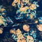 Dark Floral Fruit Print Maxi Abaya for Women – Rich Amber Black Modest Kimono Dress
