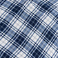 Classic Blue & White Plaid Maxi Abaya | Diagonal Tartan Print Modest Dress