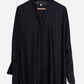 Jet Black Embroidered Nida Abaya